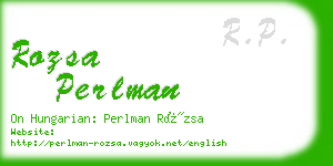 rozsa perlman business card